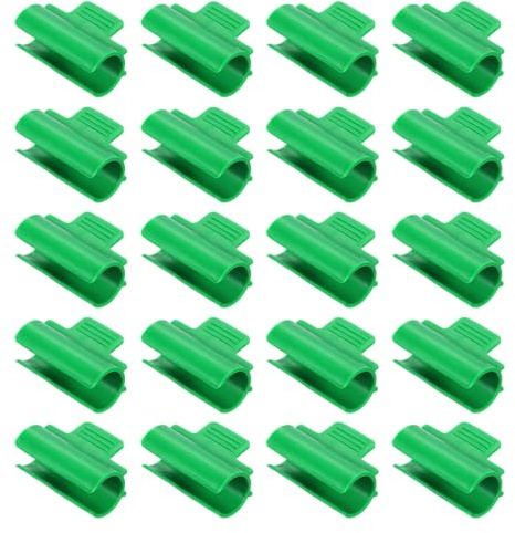 uxcell Abrazaderas de invernadero para tubo de PVC de 1 pulgada, 20 abrazaderas de película de invernadero, clip de barra de red de sombreado, aros de jardín para cubierta de filas, láminas de
