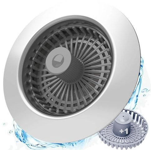 3 in 1 Kitchen Sink Bounce Core Drain Strainer and Stopper, Sink Stopper with an Extra Sink Strainer Basket for US Standard 3-1/2 Inch Brass Electroplated Silver (Chrome)