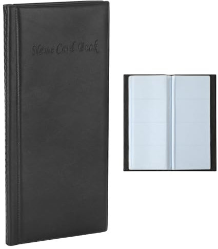 ChauLanBow Visitenkartenmappe,Visitenkarten Aufbewahrung, Schwarz Visitenkartenhalter, Visitenkartenbuch aus PU-Leder, für 400 Kartern, für Visitenkarten Kreditkarte, Geeignet für Geschäftsleute