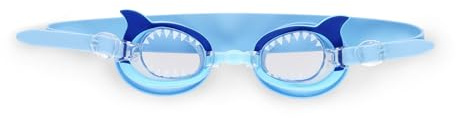 Legami - Gafas de natación, gafas de natación para niños, lentes antivaho, protección UV, con banda elástica y puente nasal ajustable, Shark
