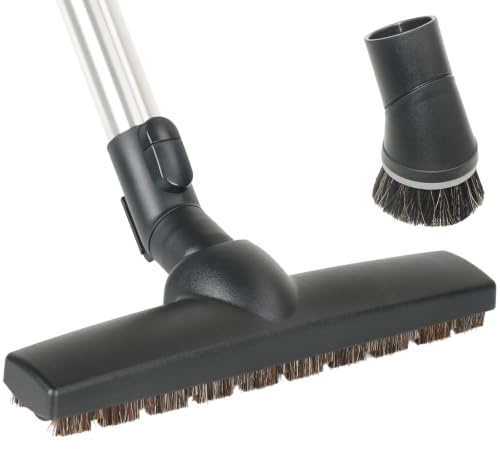 SheildON Horse Hair Floorhead for Miele Vacuum Cleaners, 12 Wide Hardwood Floor Brush as Vacuum Attachment Replacement Parts, Soft Bristles Head & Wheels Ideal for Hard Floors Cleaning