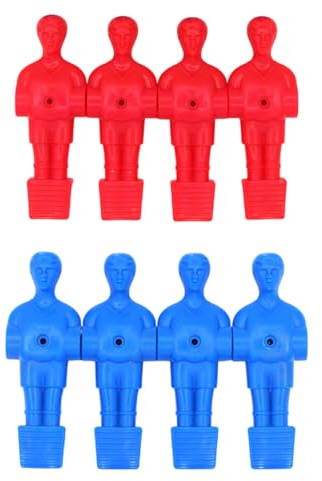 Rebellious Juego de 8 futbolines de mesa en miniatura para hombres, piezas de futbolín, figuras de futbolín, figuras para figuras de juego