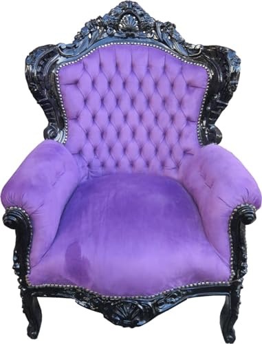 Casa Padrino Baroque Armchair 'King' Purple/Black