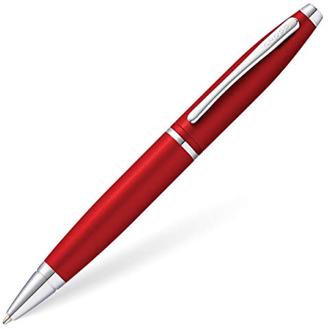 Cross Calais Kugelschreiber (Drehmechanik, Strichstärke M, Schreibfarbe: schwarz) in Karmesinrot, 1 Stück (1er Pack)