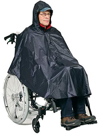 HeRo24 Rollstull Regenponcho Regencape in Marineblau