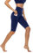 Anwell Kurze Leggins Damen 1/2 Sport Sommer Blickdicht Hohe Taille mit Tasche Rot blau XXL