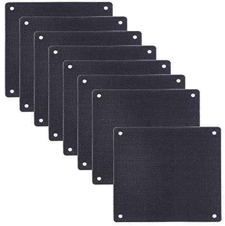 POFET 8 STÜCKE 12 * 12 cm PC-Lüfter Staubfilter Netzstaubfilter Lüfterfilter PC-Kühlerfilter Schwarz Staubdichte Gehäuseabdeckung