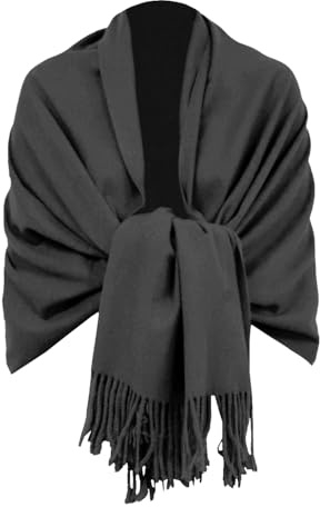 Van Der Rich ® - Bufanda en Suave mezcla de Lana y Cachemira - Mujer (3-Negro)