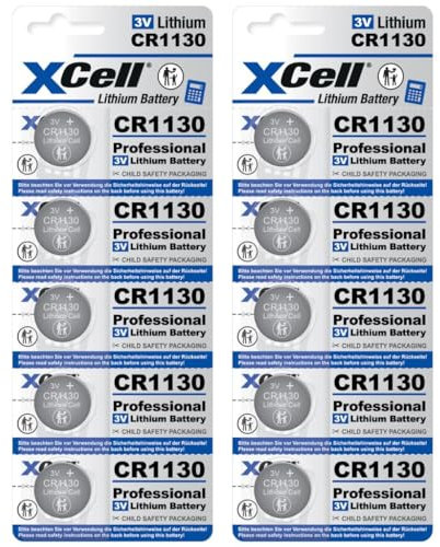 10x XCell Lithium-Knopfzelle CR1130 (2X 5er-Blister)