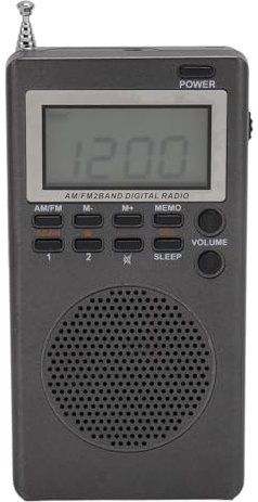 Radio Portátil Am FM, Mini Radio Digital con Altavoz y Conector para Auriculares, Radio a Pilas con Excelente Recepción, Radio de Bolsillo para Uso Interior, Exterior y Emergencia