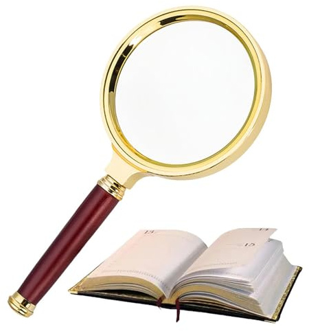 Loupe À Main, Loupe Vintage 10X En Bois, Loupe À Main Avec Manche En Bois, Lentille Grossissante Antique Antidérapante Pour La Lecture, L'inspection De Bijoux, La Recherche De Défauts Et Les Pièces De