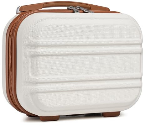 Kono Kosmetikkoffer Schminkkoffer Box Organizer Beauty Case, cremeweiß, 30,5 cm, Kosmetikkoffer