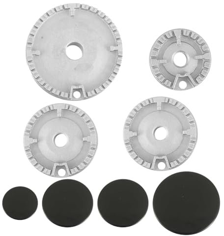 Fobufue Juego 8 Piezas Gorros para Cocina,Quemador Gas para Horno,Kit de Repuesto de Tapa de Llama de Que Se Adapta A la Mayoría de los Cabezales de Quemadores de Estufas de Gas