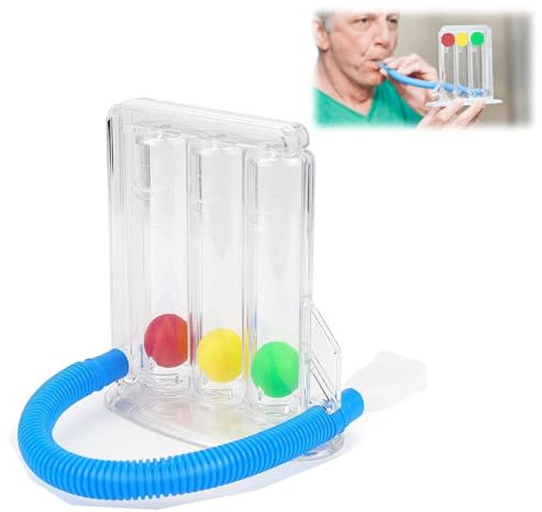 Allenatore Polmonare,Esercitatore Respiratorio,Spirometro Incentivante,Sistema di Allenamento Respiratorio a 3 Camere per la Funzione Polmonare e Logopedia