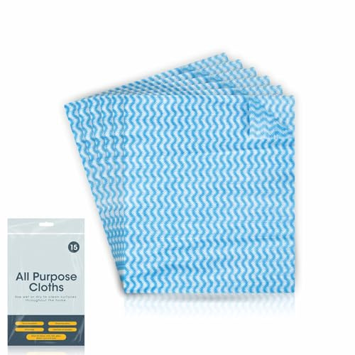 Cleaning Cloths Super Absorbent All Purpose Cloth Washable Reusable Kitchen Dish Cloths Household Cleaning Streak Free Dusting Polishing Drying Dishes Windows Mirrors L32 X W32Cm Per Cloth(15Pc)