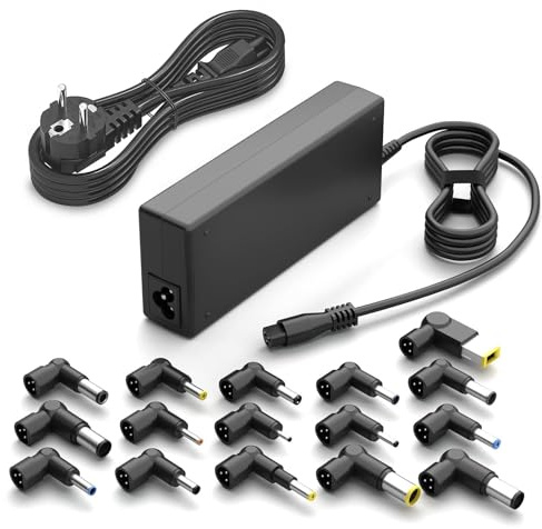 BCESOPZB Chargeur Universel 90W pour Ordinateur Portable HP ASUS Lenovo Dell Acer Samsung Sony Fujitsu Gateway Notebook, Ultrabook, Chromebook, avec 16 connecteurs