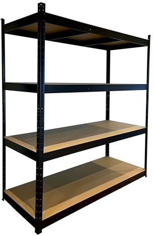 QUICK STAR Schwerlast Lagerregal 150x60x180cm 4 Böden Standregal für Garage Werkstatt Haushalt Keller