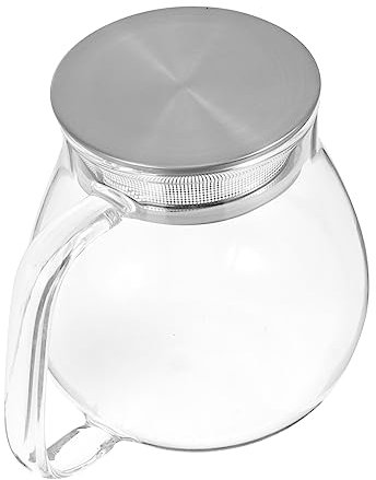 TOPPERFUN Macchina Per Caffè Manuale 500ml in Vetro Coperchio in Acciaio Resistente e Bilancia Integrata, Caffettiera Filtro Stabile Per Uso Domestico, Cucina, Ufficio e Ristoranti