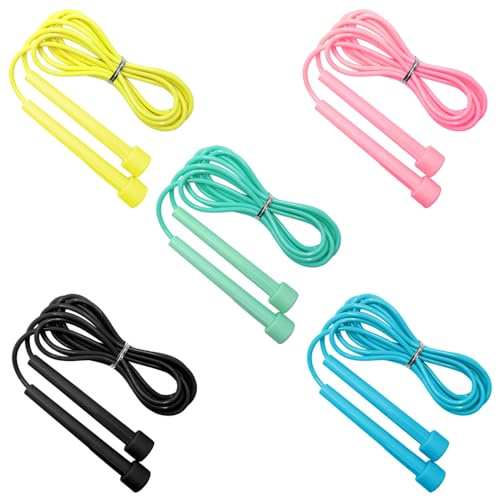 YDHfdc 15 Piezas Comba de Saltar Ajustable Cuerda Saltar Antideslizante Jump Rope 2,8m para Adultos y Niños para Fitness, Boxeo, Crossfit y Otros Deportes