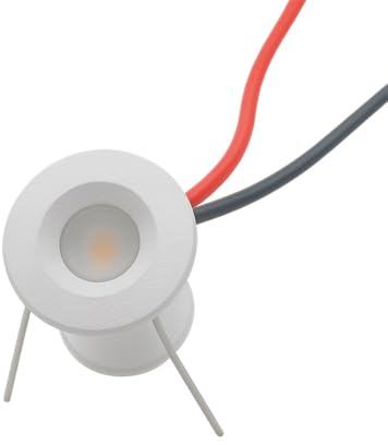 Vetrineinrete® Kit di 5 mini faretto incasso cielo stellato 1W punto luce per doccia sauna istallazione interno e esterno IP65 (Luce Calda 3000k)