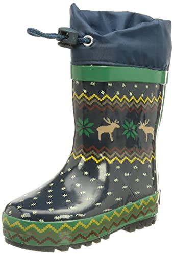Playshoes Botas de Goma Forradas, Botas de lluvia Unisex niños
