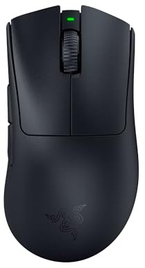 Razer DeathAdder V3 Pro Wireless Gaming Mouse: 63g Ultra Lightweight - Fast Optical Switches Gen-3 - HyperSpeed Wireless - 5 Programmable Buttons - 90 Hr Battery - Black (Renewed)