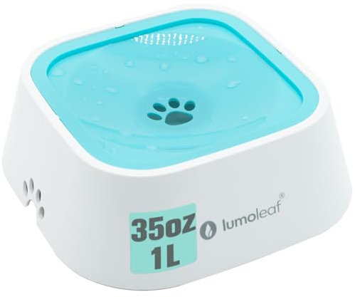 LumoLeaf Wassernapf für Hunde, 1L, Anti-Schwapp Fressnapf Hund Unterwegs, Kein Verschütten Auslaufsicher Auto Reise Trinknapf Wasserspender für Katzen Haustiere (Aqua)