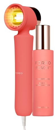 FOREO PEACH 2 IPL Hair Removal Device + Calming & Hydrating IPL PEACH Cooling Prep Gel - Permanent Removal - Laser Removal For Body & Face - Skin Cooling Technology & Silicone Shield