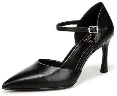 Naturalizer Women's Court Shoes - Amber Ankle-Strap, Black Leather, UK 8, Wide Fit
