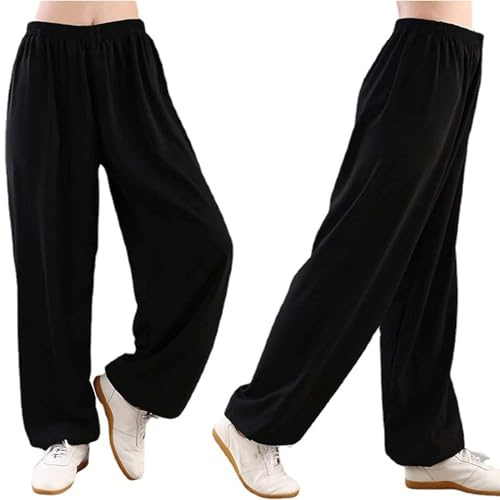 Tai Chi Pants Comfortable Tai Chi Training Pants Breathable Kung Fu Taichi Uniforms Martial Arts Tai chi Clothing Qigong Wing Chun Shaolin Wide Legs Knickerbocker,01,M