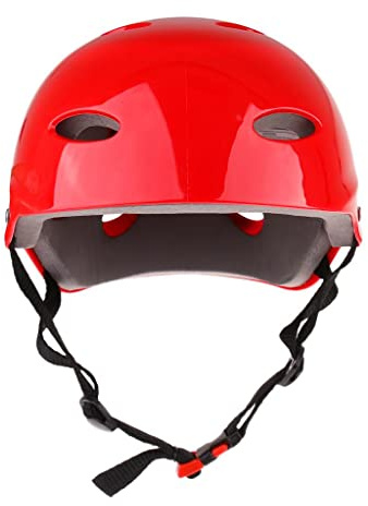 Wdfnexalai Casque de sécurité pour sports nautiques Wakeboard Kayak Canoë Bateau Surf L Rouge
