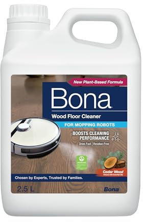 Bona - Nettoyant Sols en Bois Bona pour Robots Laveurs 2,5L - Produit Robot Laveur Sol - Detergent Robot Laveur - Produit Robot Aspirateur Laveur Sol