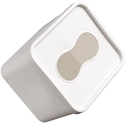 BIUDECO Wall-Mounted Kitchen Sink Filter Mesh Storage Box with Lid, Large Square No-Punching Disposable Gloves and Garbage Bag Holder for Home Organization