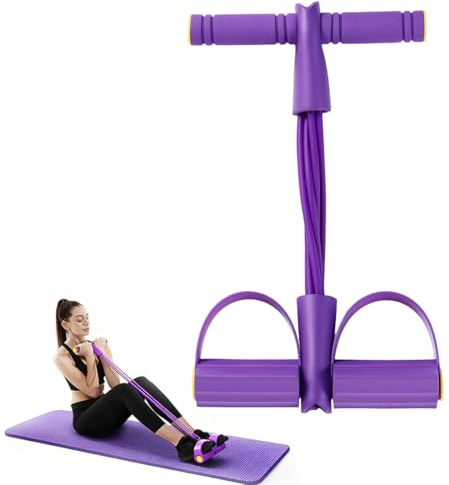 YOFDAL Fascia di Resistenza Fitness, Corda Elastica a 6 Tubi per e Stretching, attrezzo per addominali,per Addominali, Vita e Allenamento a Casa