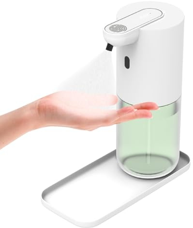 Distributore automatico di disinfezione, 400 ml, spruzzatore elettrico con sensore, dispenser disinfettante da parete con vassoio antigoccia, 4 livelli, per scuola, hotel, casa