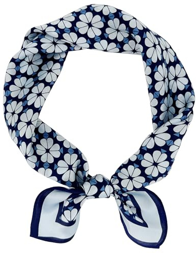 LSHARON SILK 100% Mulberry Silk Scarf Lightweight Neck Scarf - 53x53cm - Digital Printed Small Square Wraps Pure Silk Scarves Natural Silk Neckerchief Headscarf Gift for Women Men