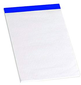 Enri, Bloc de Notas Grapado Sin Tapa, Cuadrícula 4x4, Formato A5 (21 x 14,8 cm), 80 Hojas Lisas Microperforadas, Pack 5 Libretas, Color Azul