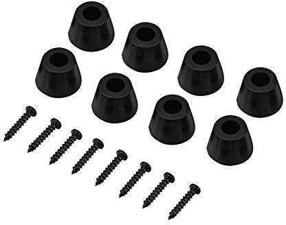 Aramox 8 st Högtalargummifötter Vibrationsdämpande basplatta Stativ för högtalare Gitarrförstärkare m/skruvar 30x20mm Stötdämpare för gitarrförstärkare