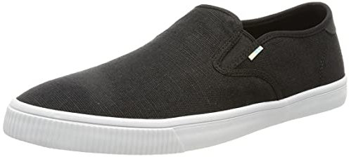 TOMS Comfort Slip-On Shoes with Durable Textile Upper and Ortholite Insole for All-Day Support Black White