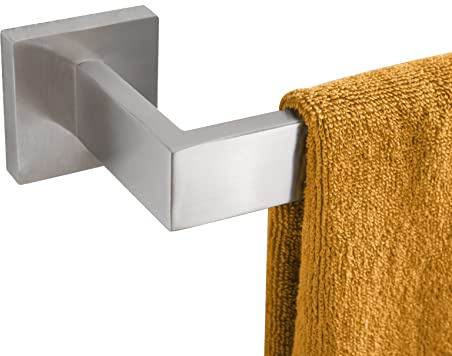 KOKOSIRI 24-Inch Single Towel Bar, Bathroom Kitchen Towel Holder, Wall Mounted SUS304 Stainless Steel Towel Rack, Brushed Nickel, B4003BR-L24