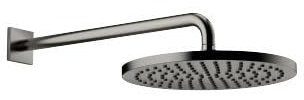 Dornbracht IMO Regenbrause mit Wandanbindung, Ausladung 450 mm, Regenbrause 300 mm, 28679670, Farbe: Dark Platinum matt