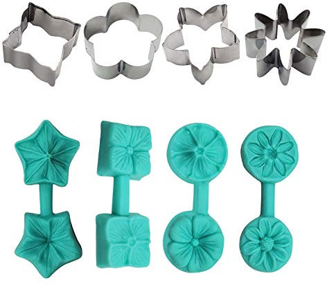 YWJewly Backrahmen Rund Formen Kuchen Zuckerkunst Blume Backen DIY-Form, von Hand Hand Werkzeuge Silikon-Kuchenform Silikonbackformen Kleine (Multicolor, One Size)