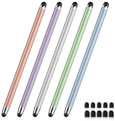 DAXINGXING Stylus, 2-in-1 Stylus Pens for Touch Screens, 5 Colors
