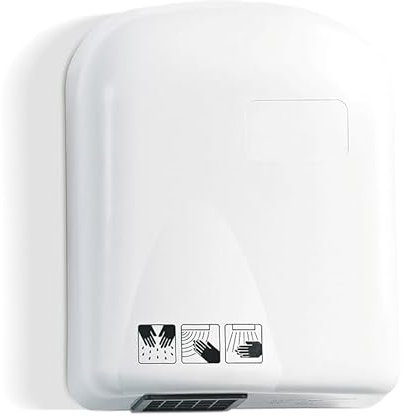 FercasaShop® Asciugamano Elettrico Ventos ABS Bianco 220x150x280mm con Fotocellula Stop and Go - Asciugamani Automatico