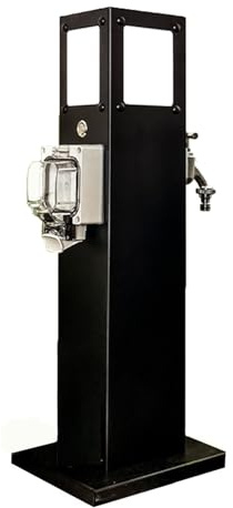 Colonne d'eau Extérieure, Robinet Multifonction avec Eau et Électricité, Robinet de Fontaine Jardin avec Lumières et Prises(60cm/24in)