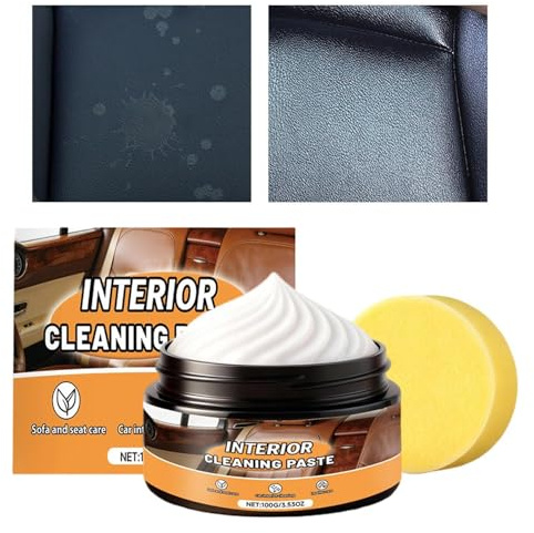 Genérico limpiador interior auto – pasta abrasiva 100 g para arañazos en el coche – Mantenimiento de asientos y salpicadero | para tapicería de tablero de instrumentos para acampar van sofá