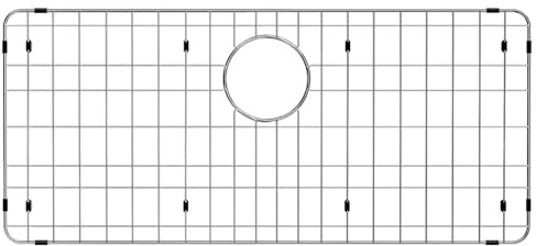 iPEGTOP Sink Rack for Bottom of Sink, Stainless Steel Sink Protector 28-3/4 x 15-3/4 with Rear Drain, Sink Grid Grate with Hole Cover for Kitchen Sink Single Bowl, One-Piece