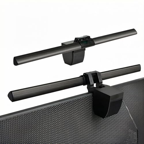 aigolink 40cm Lampada da Monitor,Protegge Gli Occhi | con 3 colori&10 livelli di luminosità e striscia LED da 84 LED, barra luminosa, antiabbagliante,blu,per ufficio/casa