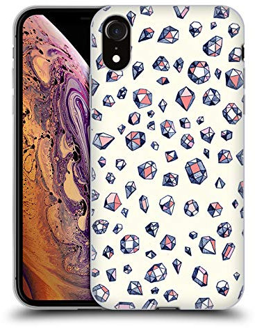 Head Case Designs Offiziell Offizielle Micklyn Le Feuvre Navy und Koralle Kristall Muster Soft Gel Handyhülle Hülle kompatibel mit Apple iPhone XR