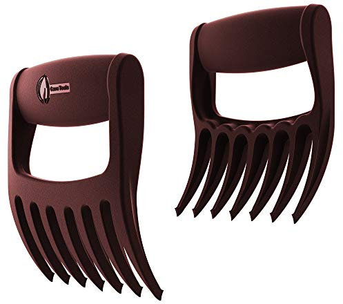Cave Tools Talon-Tipped Meat Claws for Shredding Pulled Pork, Chicken, Turkey, and Beef- Handling & Carving Food - Barbecue Grill Accessories for Smoker, or Slow Cooker - Merlot